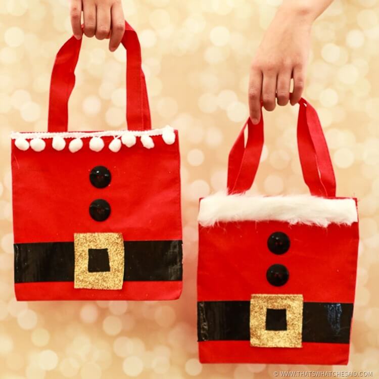 Santa Christmas Gift Bag Ideas