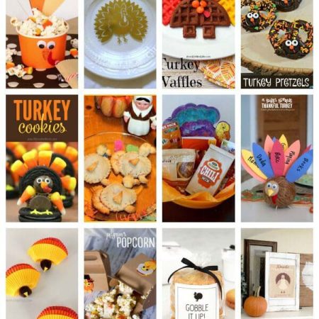 Collage of various Turkey Thanksgiving Crafts