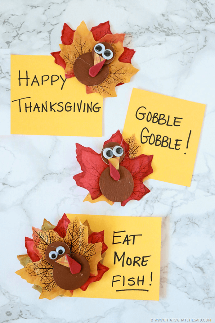 Turkey Magnets - Easy Thanksgiving Craft Idea
