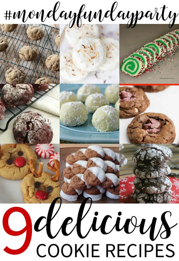 9 delicious cookie recipes from Monday Funday Link Party on www.thatswhatchesaid.com