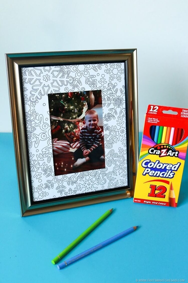 DIY Easy Coloring Page Frame Idea