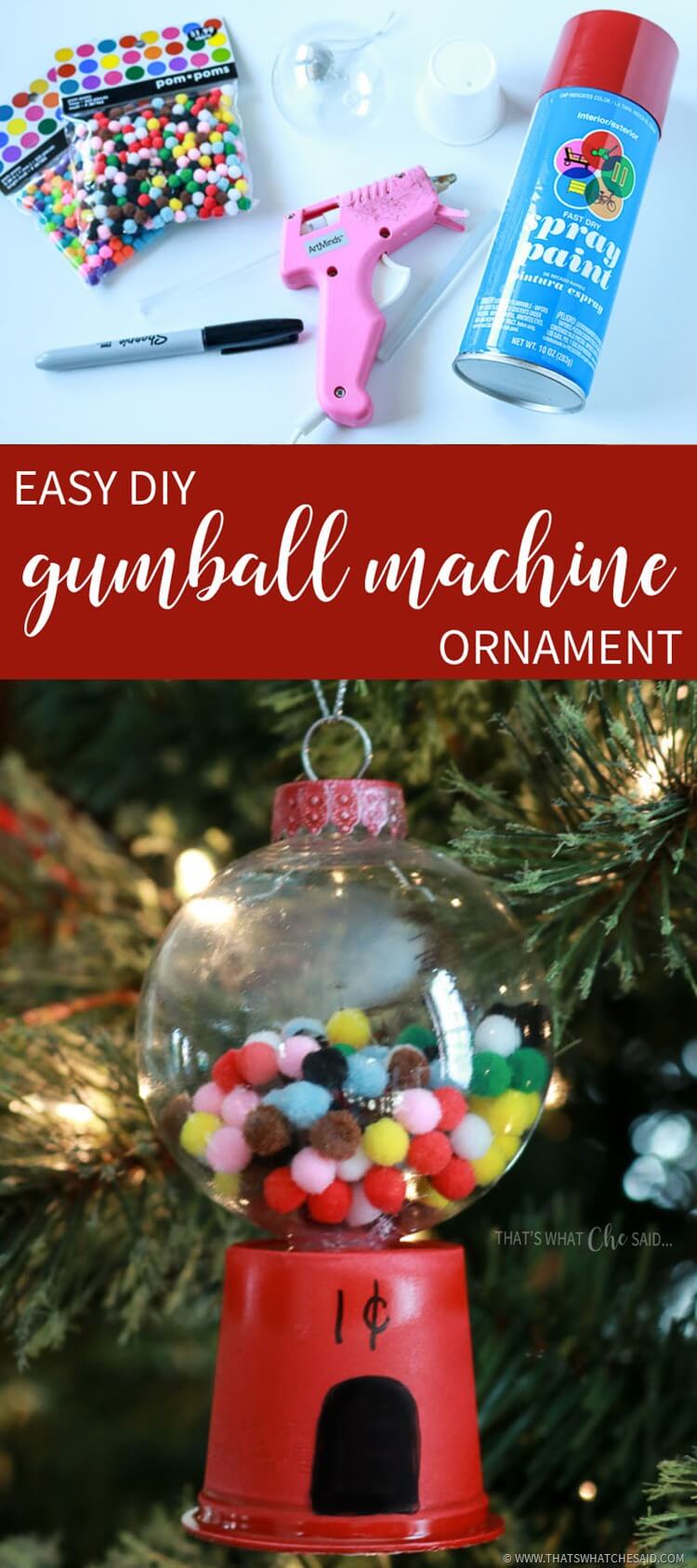 DIY Gumball Machine Ornament Project