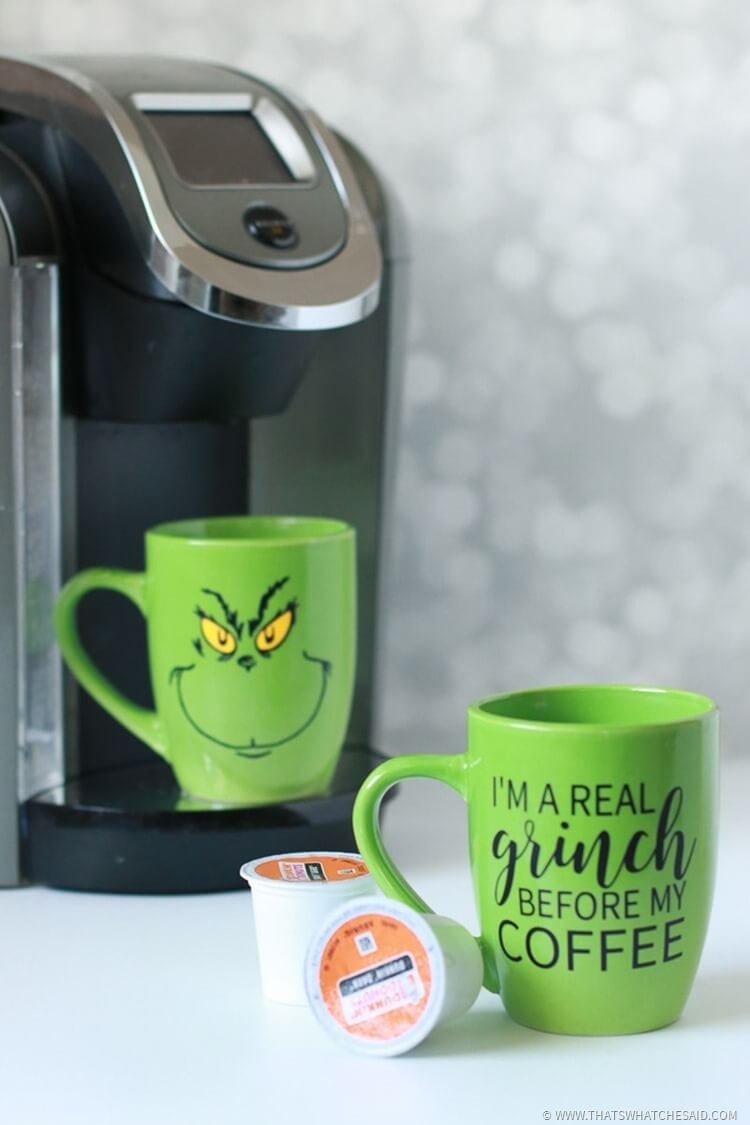 Dr. Suess Inspired Grinch Mugs