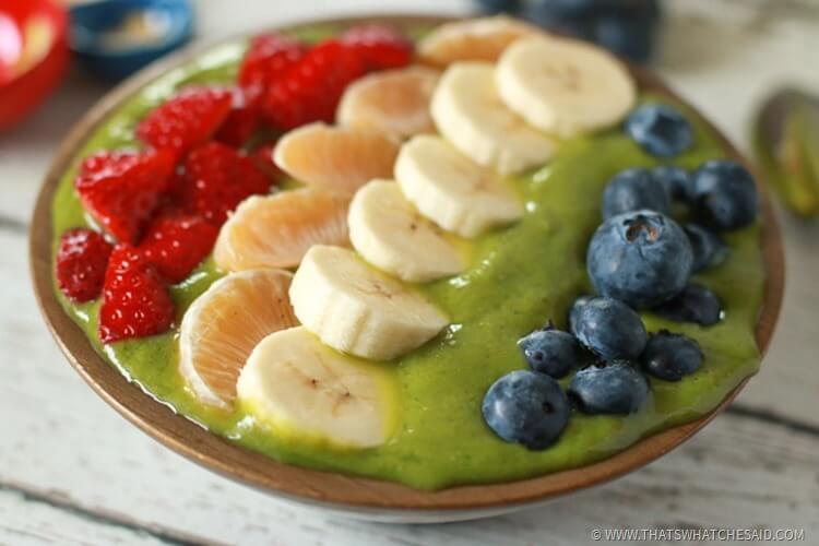 Fresh Fruit Topped Smoothie Bowl