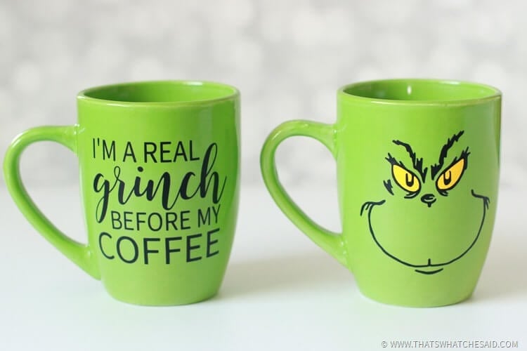 Grinch Coffee Mugs - Free Cut Files - That's What Che Said...