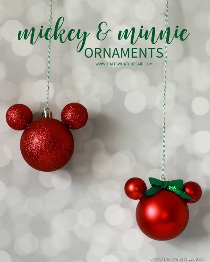 How to Make Mickey & Minnie Ornaments