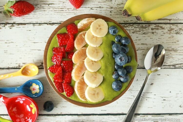 Rainbow Green Smoothie Bowl - Fresh and Healthy