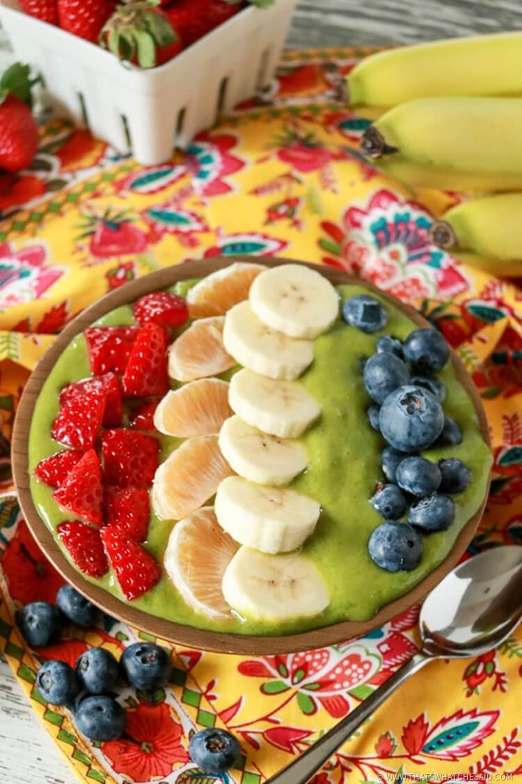 Green smoothie Rainbow Bowl