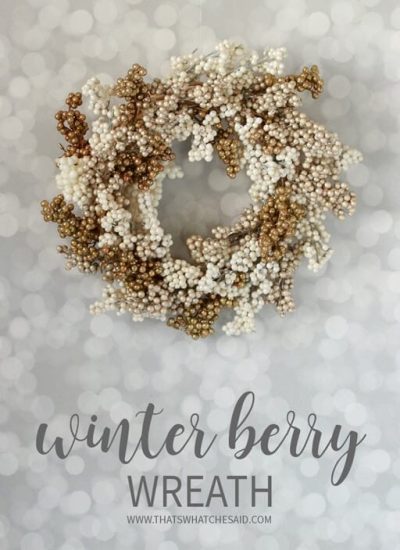 Winter Wreath for New Year's - Cream & Gold Berry Wreath