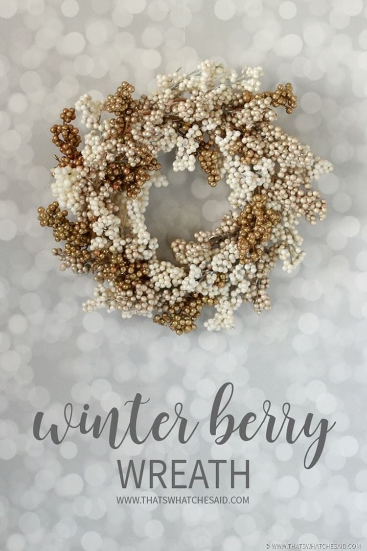 Winter Wreath - Cream & Gold Berry Wreath