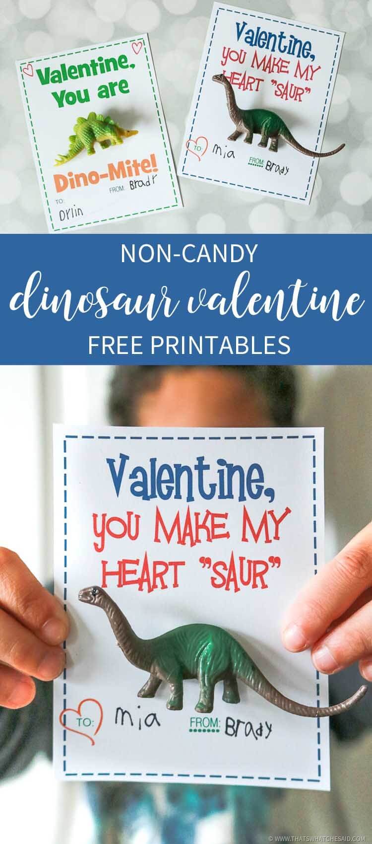 Dinosaur Valentines Card Free Printable