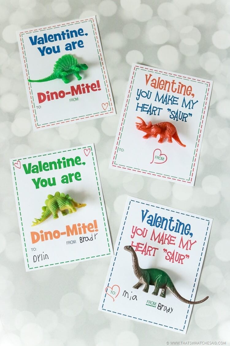 Dinosaur Valentines Card