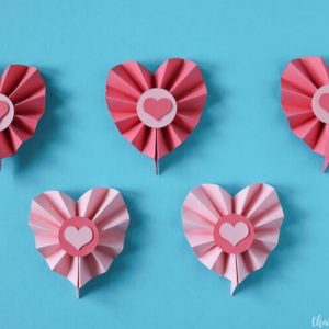 Paper rosette Hearts