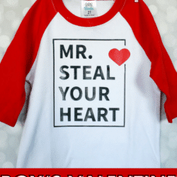 Mr. Steal Your Heart Boys Valentine Shirt Pin