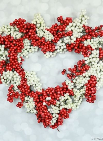 Easy Dollar Store Valentine's Day Berry Wreath