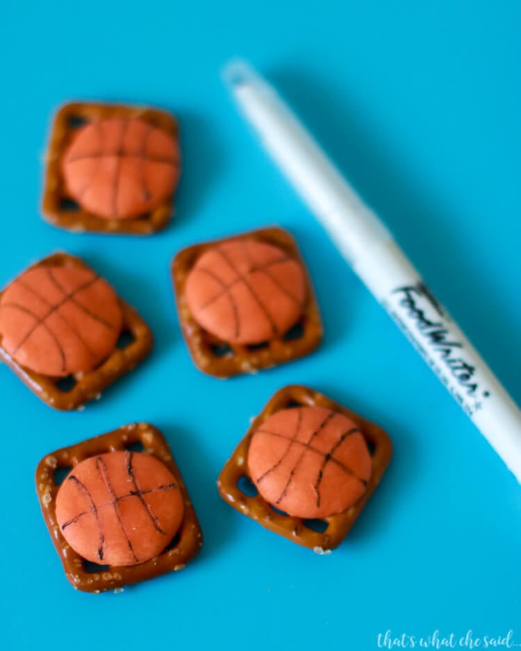 Basketball Pretzel bites are delicious and easy and perfect after game team treat.