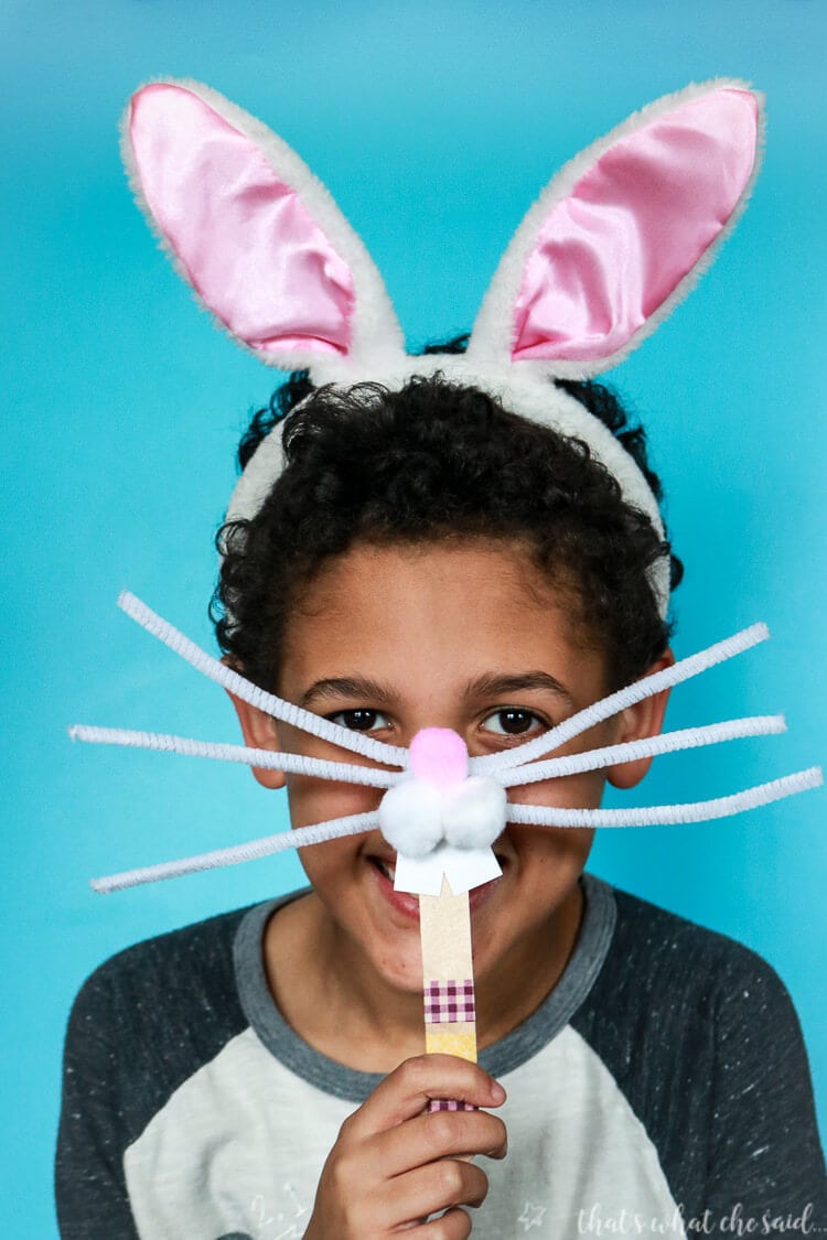 Easter Bunny Face Photo Prop Craft