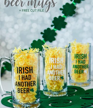 St. Patrick's Day Beer Mug with free cut file