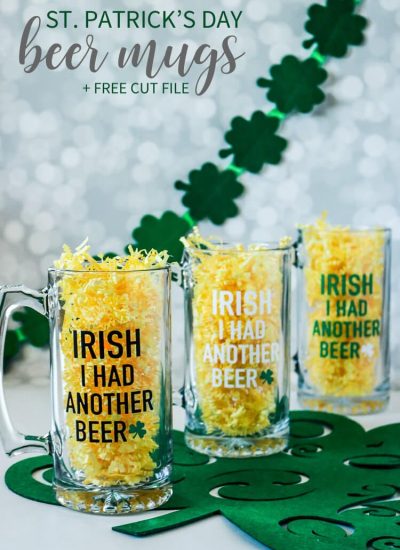 St. Patrick's Day Beer Mug with free cut file