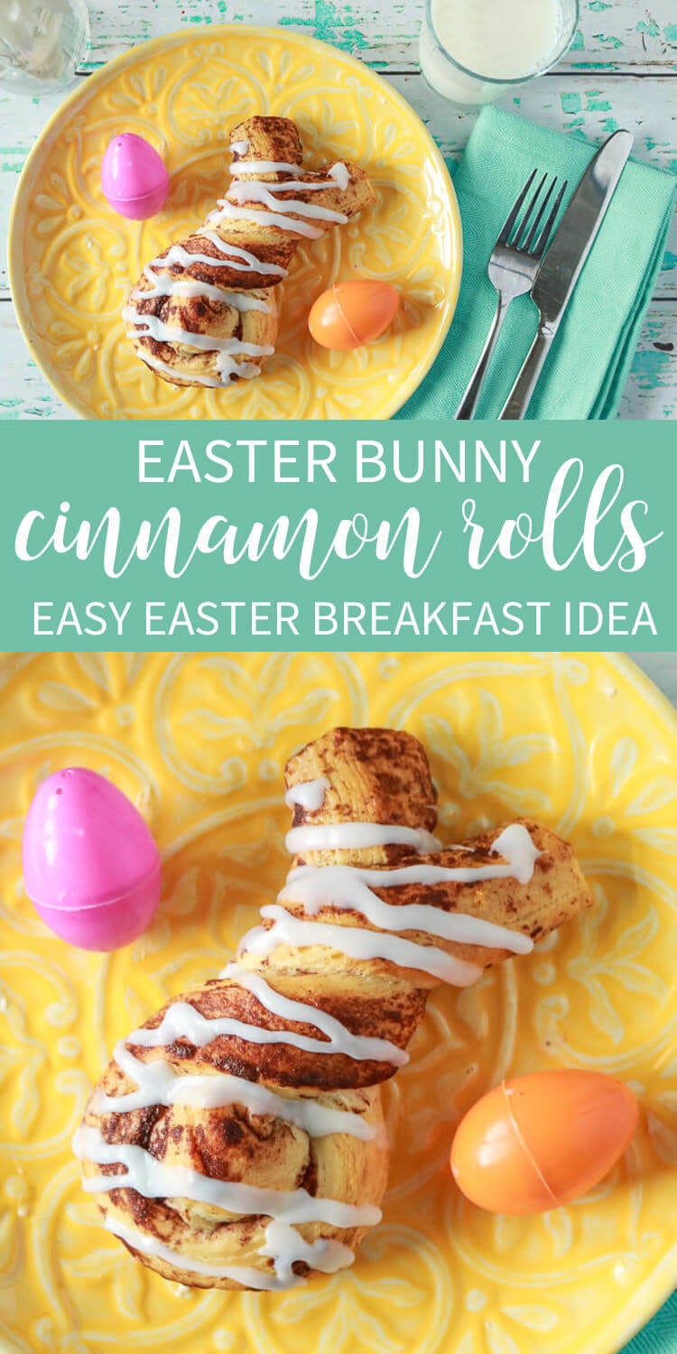 Easy Easter Breafkast Idea - Easter Bunny Cinnamon Rolls