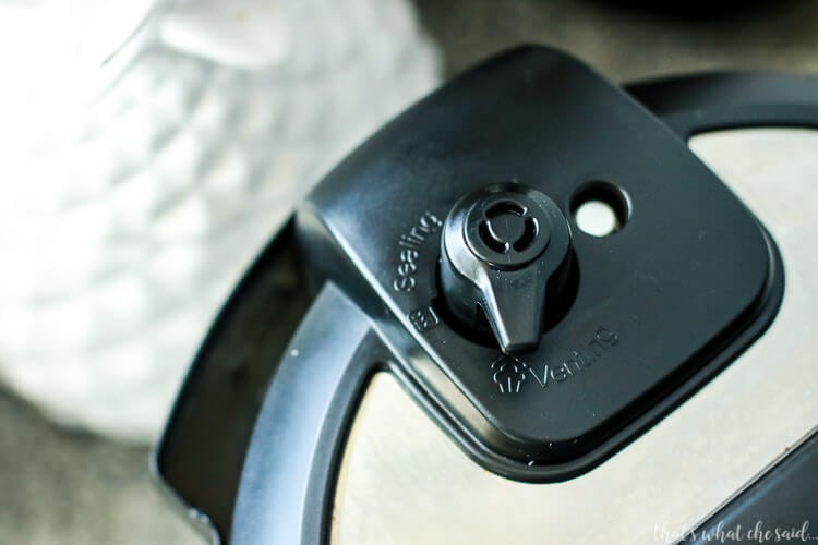 Venting knob to sealing position discount