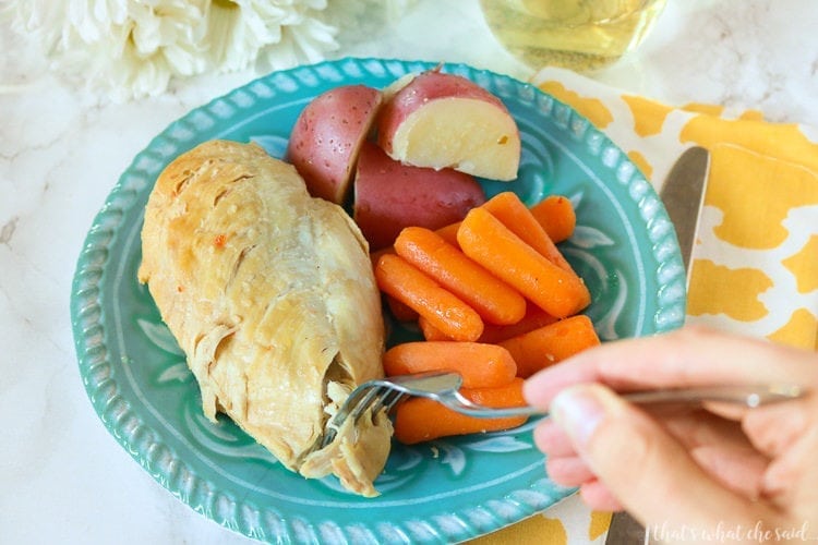 Delicious Fork Tender Chicken Cooked from Frozen in an Instant Pot