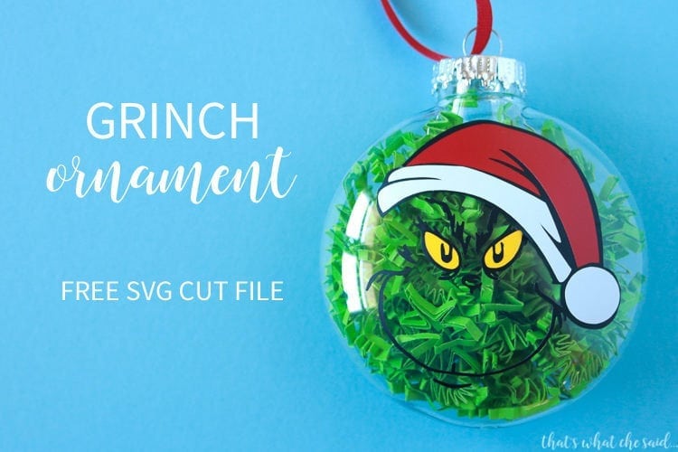 Fun Grinch Ornament with him sporting a Santa Hat! 