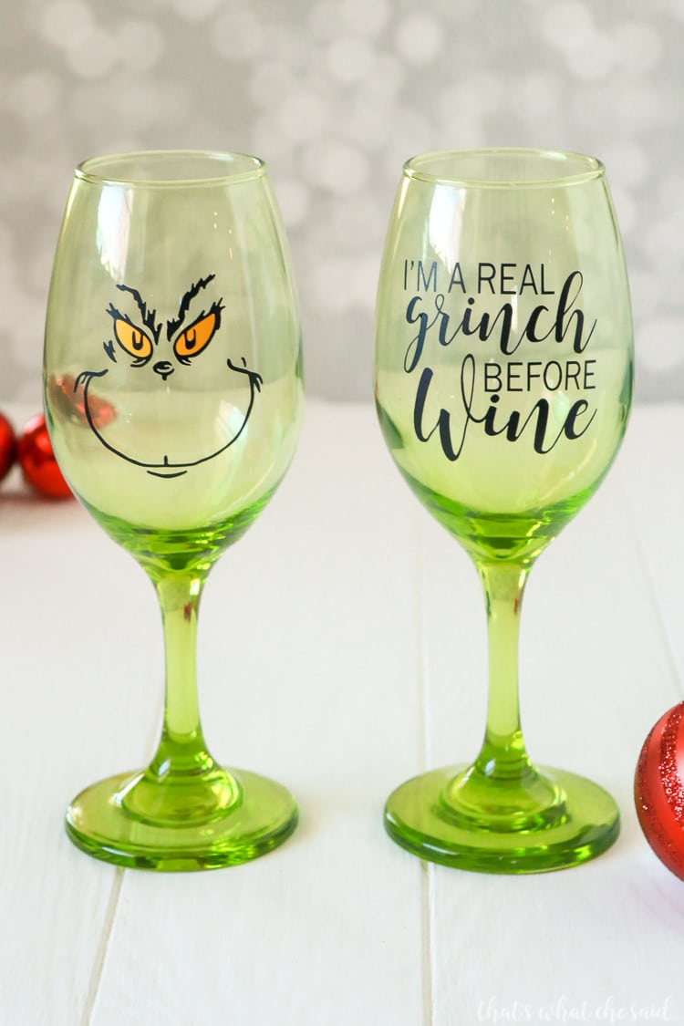 Download Grinch Wine Glasses Free Cut File That S What Che Said