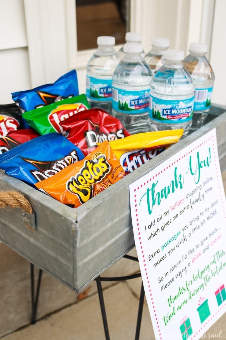 UPS Driver Thank you Snack Printable