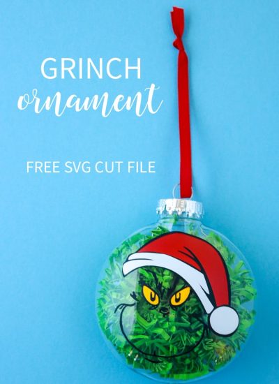 Santa Grinch Ornament + Free SVG Cut File