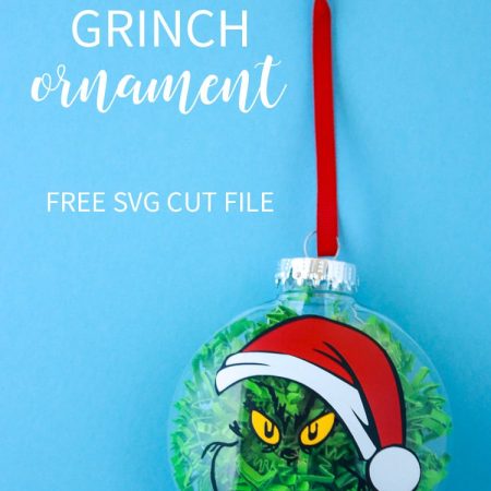 Santa Grinch Ornament + Free SVG Cut File