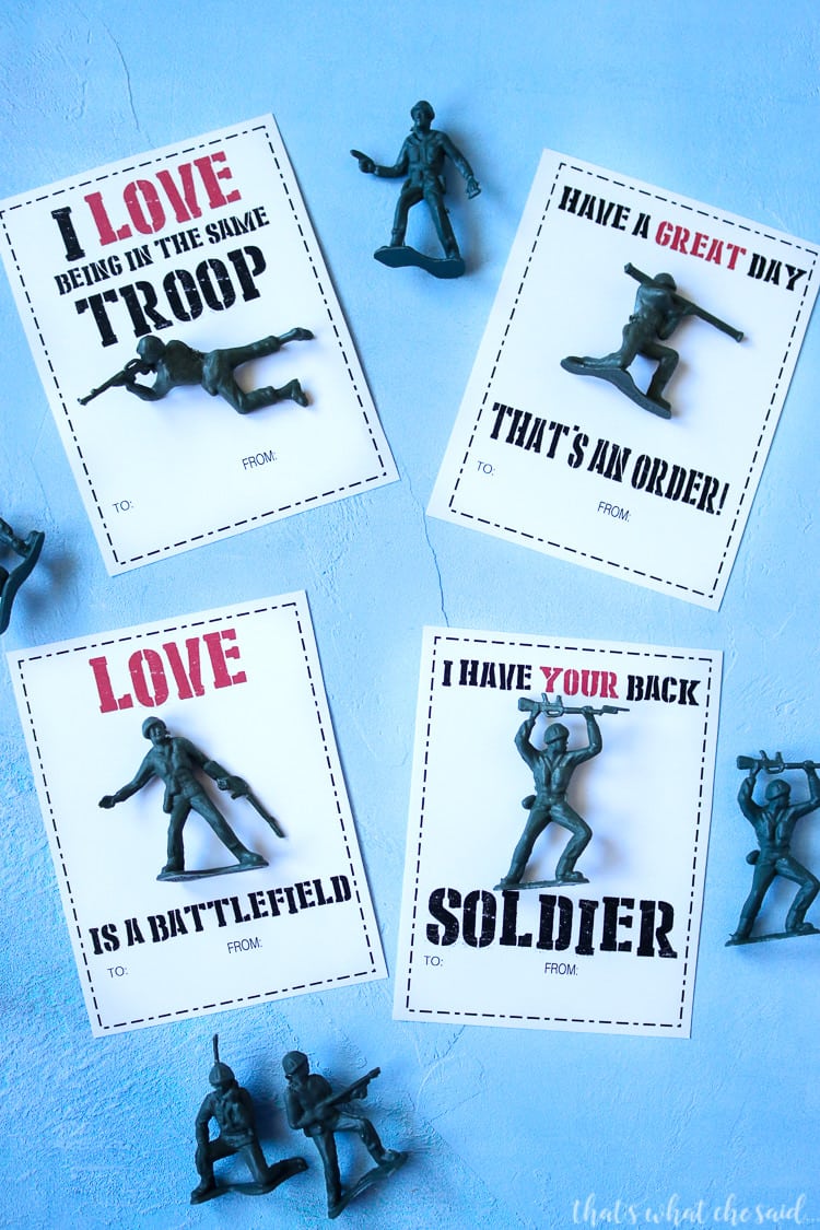 Army Man Valentine Printable