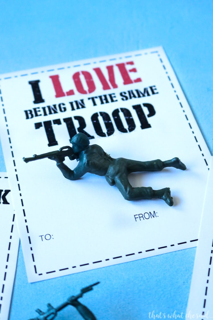 Boy Valentine Card - Army Man