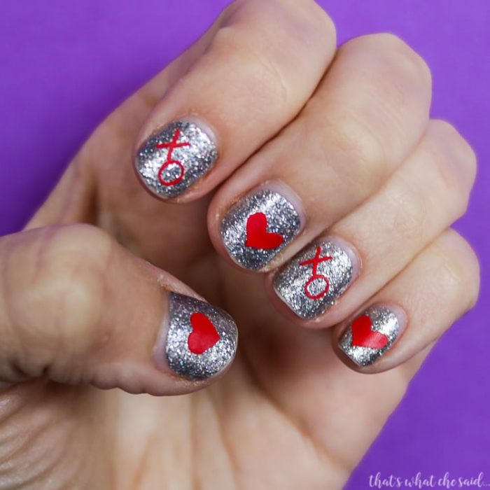 DIY Valentine Nail Decals with Free Cut Files