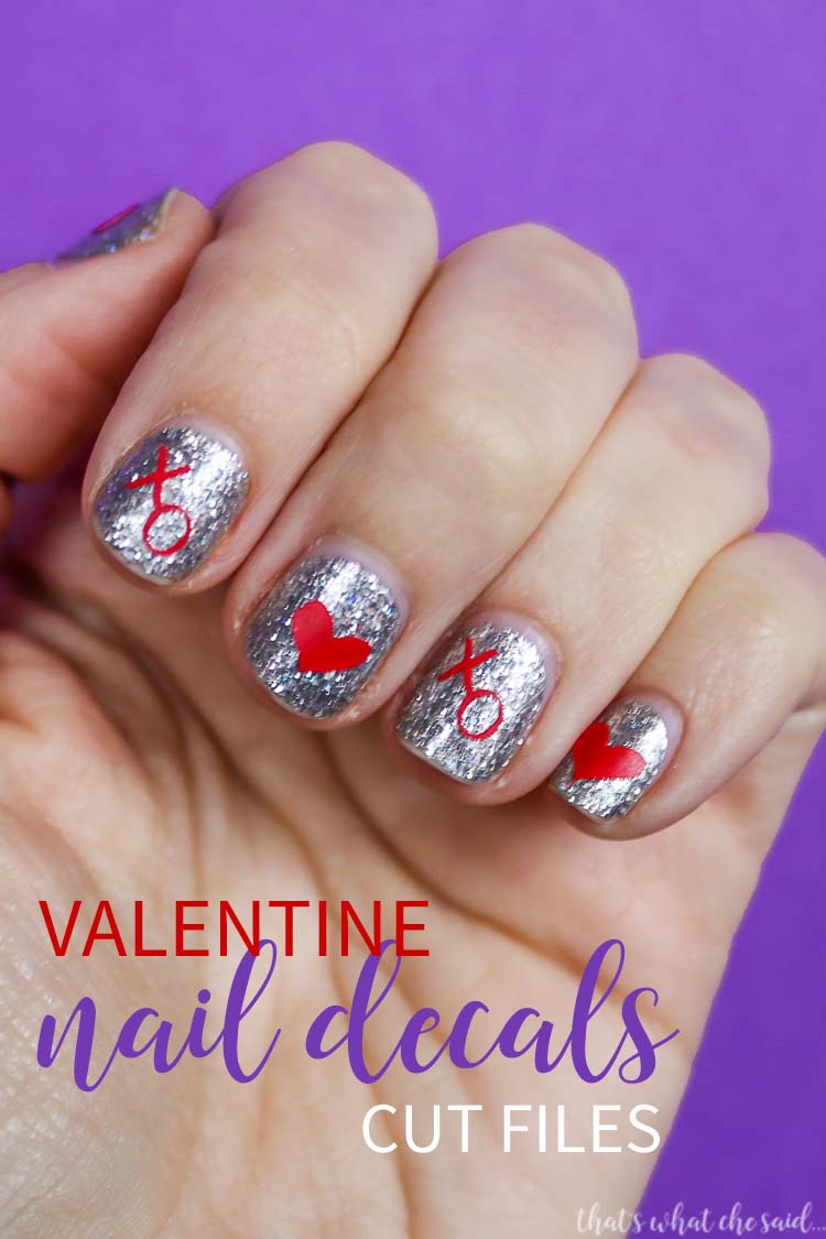 DIY Valentine Nail Decals