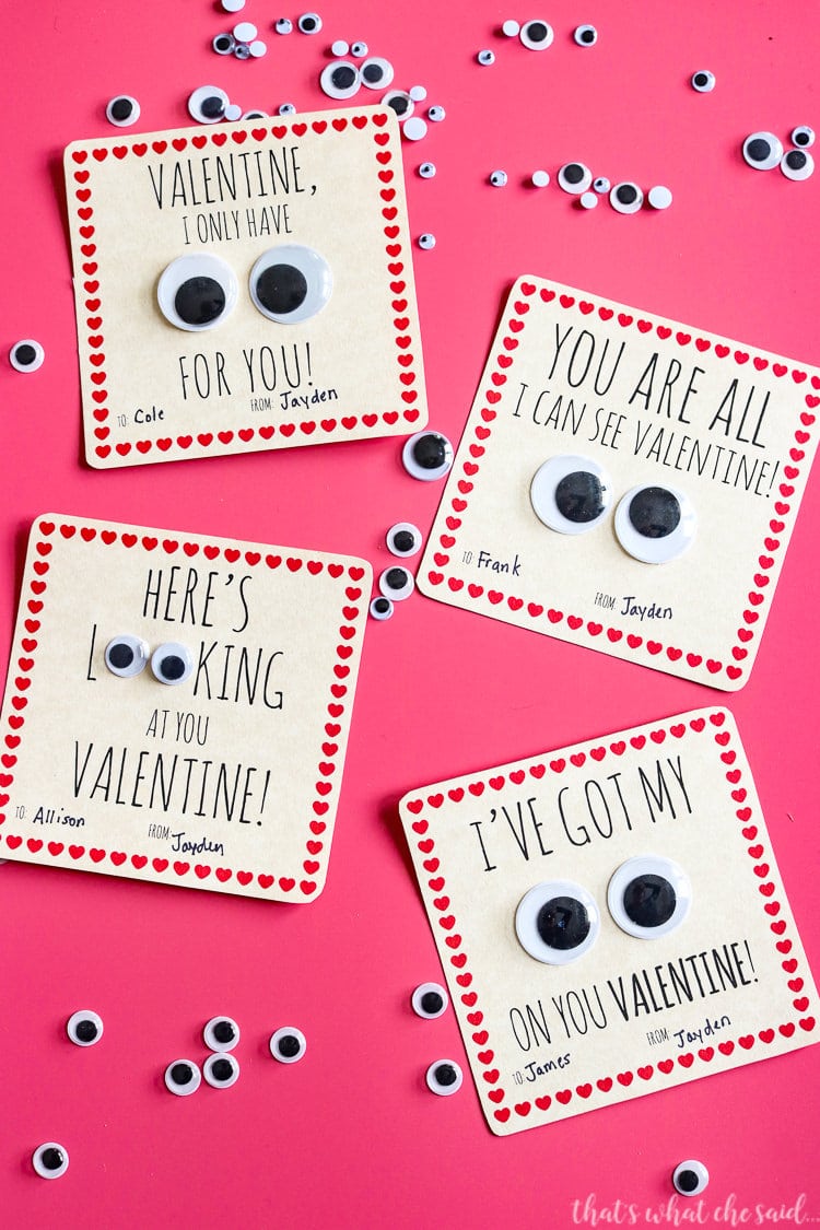 Googley Eyes Printable Valentine Card