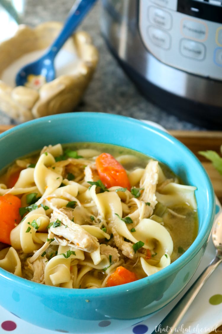 How to Make Instant Pot chicken noodle soup