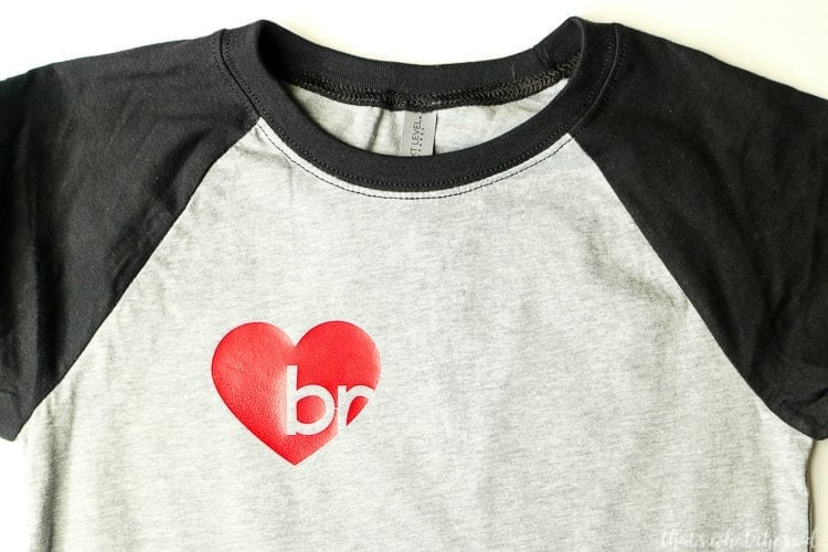 Layering Vinyl on Kid's Valentine's Day Shirt