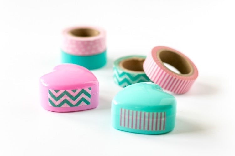 Use Washi to seal your DIY Sugar Scrub Containers