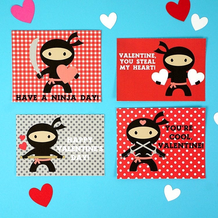 Ninja-Valentines-Printable-Cards