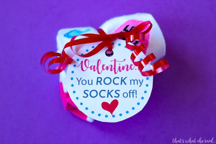 Non Candy Valentine Idea - Rock My Socks Off