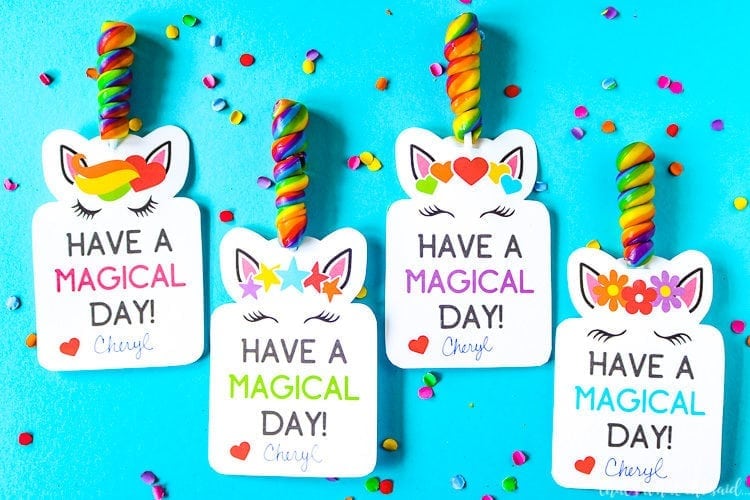 Unicorn Printable Valentine Cards Download