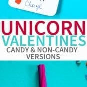 Unicorn Valentines Candy and Non-Candy Versions