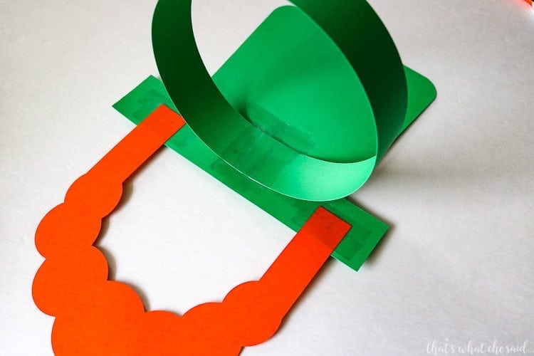 Assemble Paper Leprechaun Hat & Beard Mask