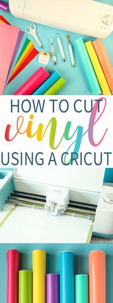 Step by Step Photo Tutorial + Screencast on How to Cut Craft Vinyl using a Cricut Machine and Cricut Design Space. 