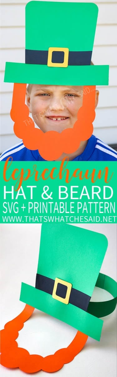 Paper Leprechaun Hat & Beard Cut Files + Patterns