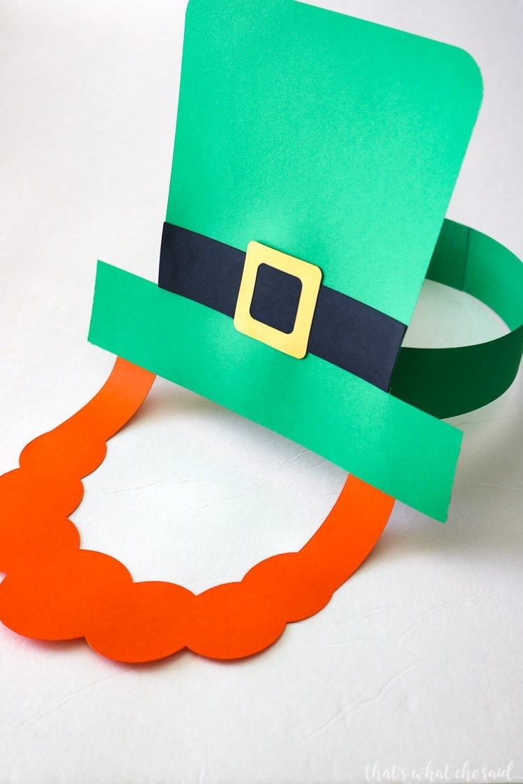 Paper Leprechaun Hat & Beard-Kids Craft