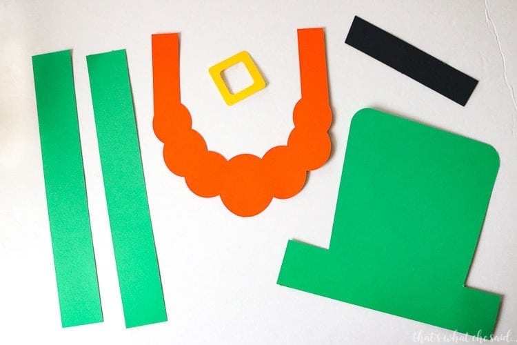 Paper Leprechaun Hat Pieces