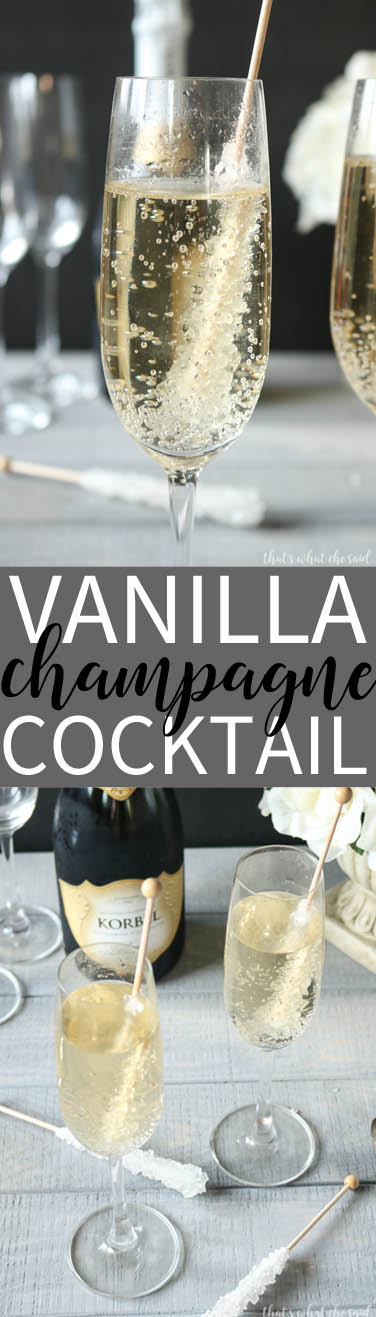 Vanilla Champagne Cocktail Recipe