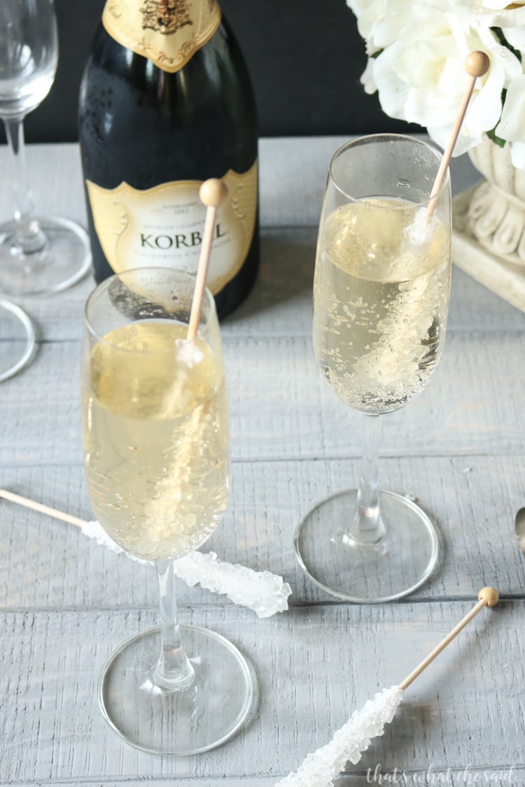 Vanilla Champagne - New Year's Eve Cocktail Idea